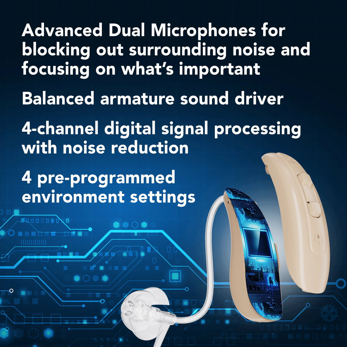Behind-the-Ear Hearing Aids with Charging Case V32318