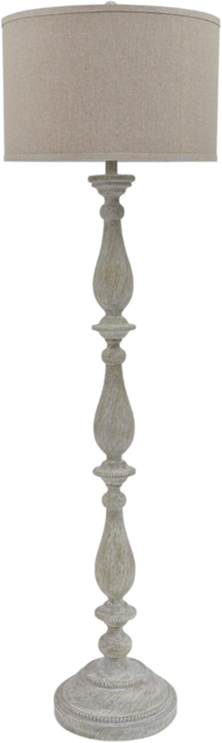 Vintage Casual Poly Floor Lamp with Drum Shade Q596