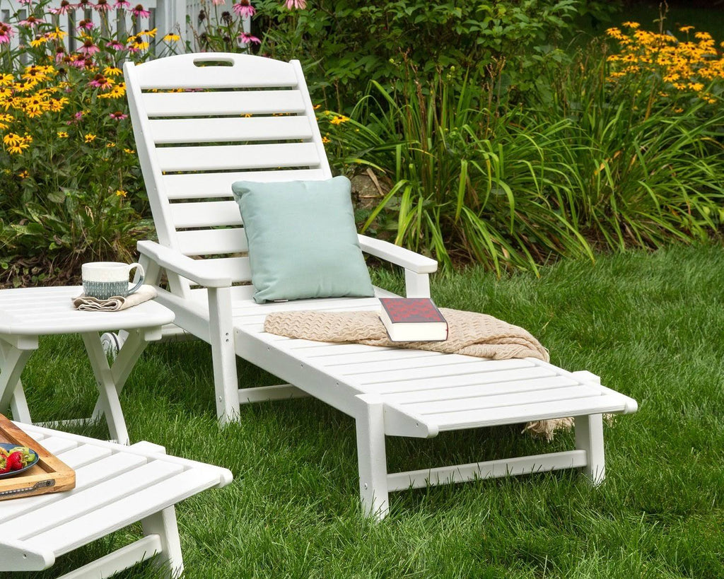 Slate Grey Wheeled Chaise with Arms Y484468