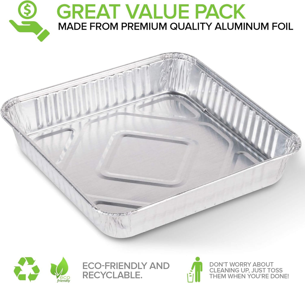 9x9 Aluminum Foil Pans (30 Pack) D173