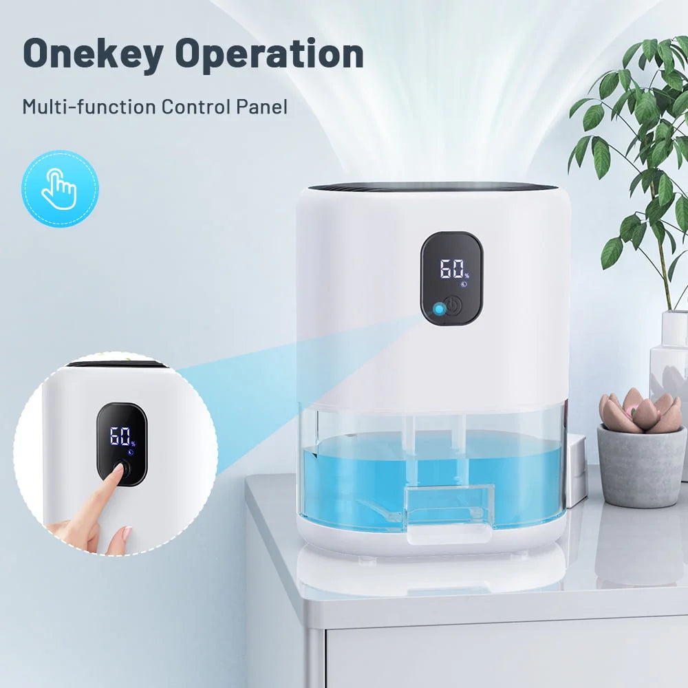 1000ml Portable Dehumidifier, Auto Defrost, Ultra Quiet, Auto Power Off, White U827