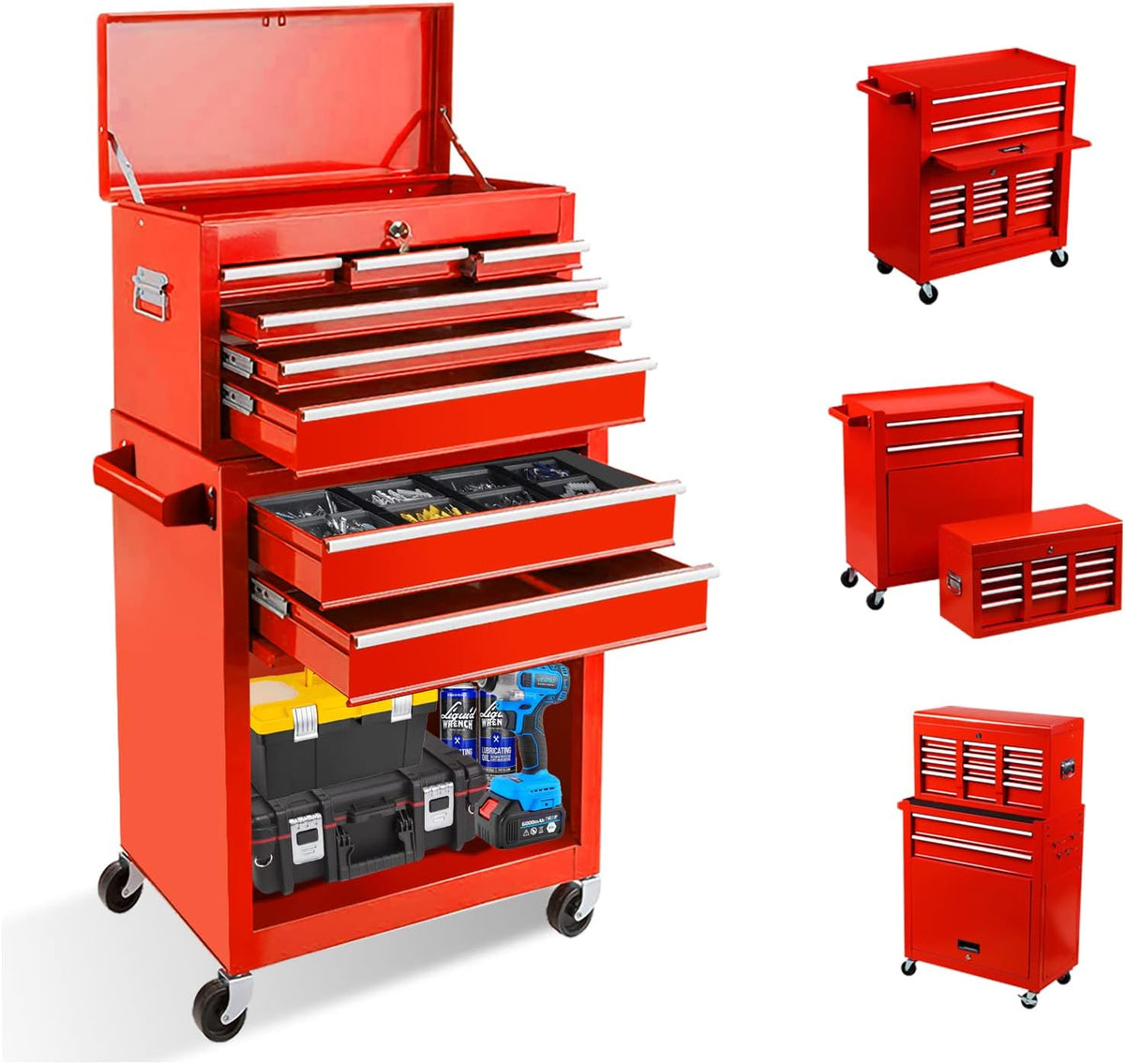 8 Drawer Rolling Tool Chest with Locks F9931
