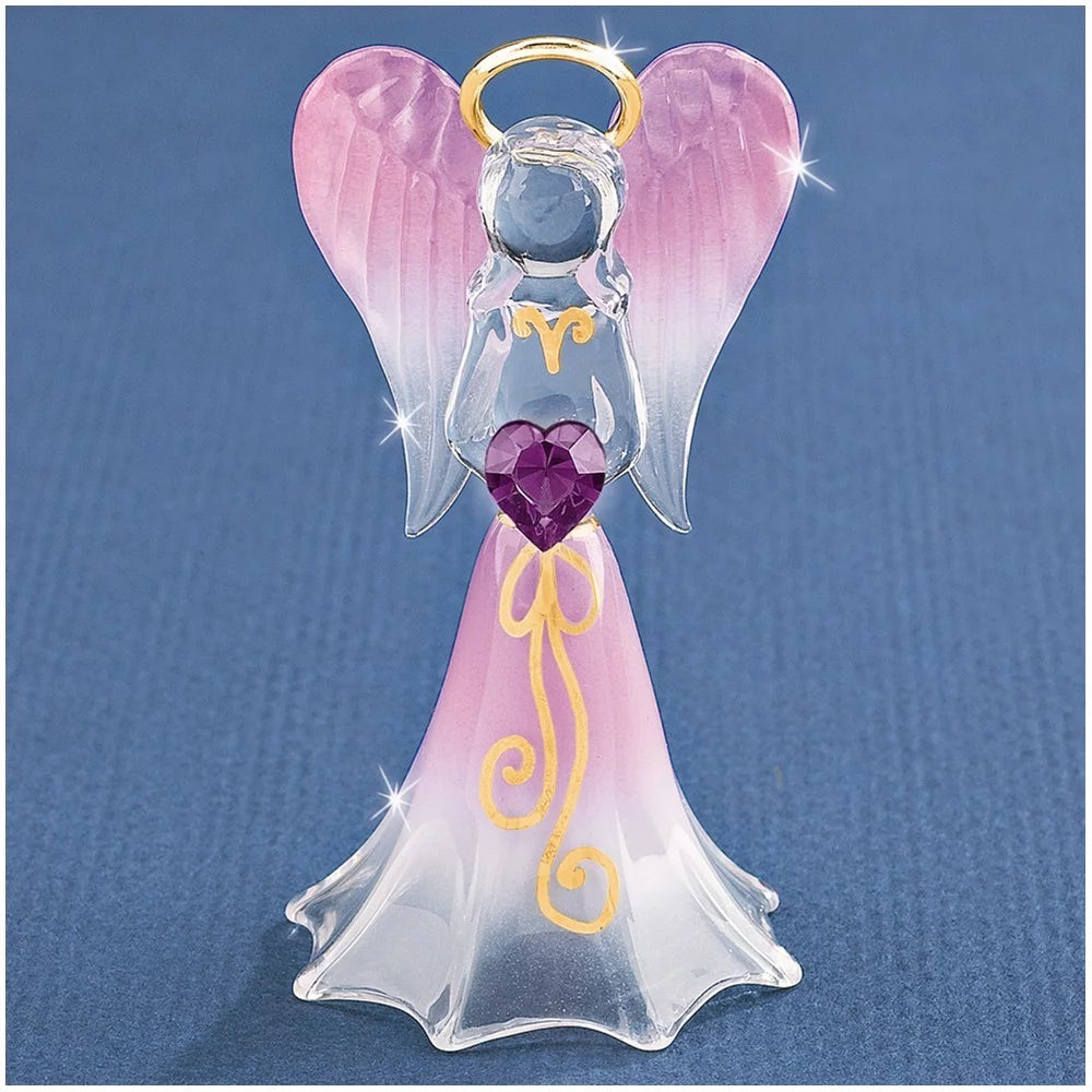 Lavender Angel Glass Figurine R67112