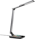 Metal LED Desk Lamp with Fast Wireless Charger, 5V/2A USB Port, Touch Control J4605