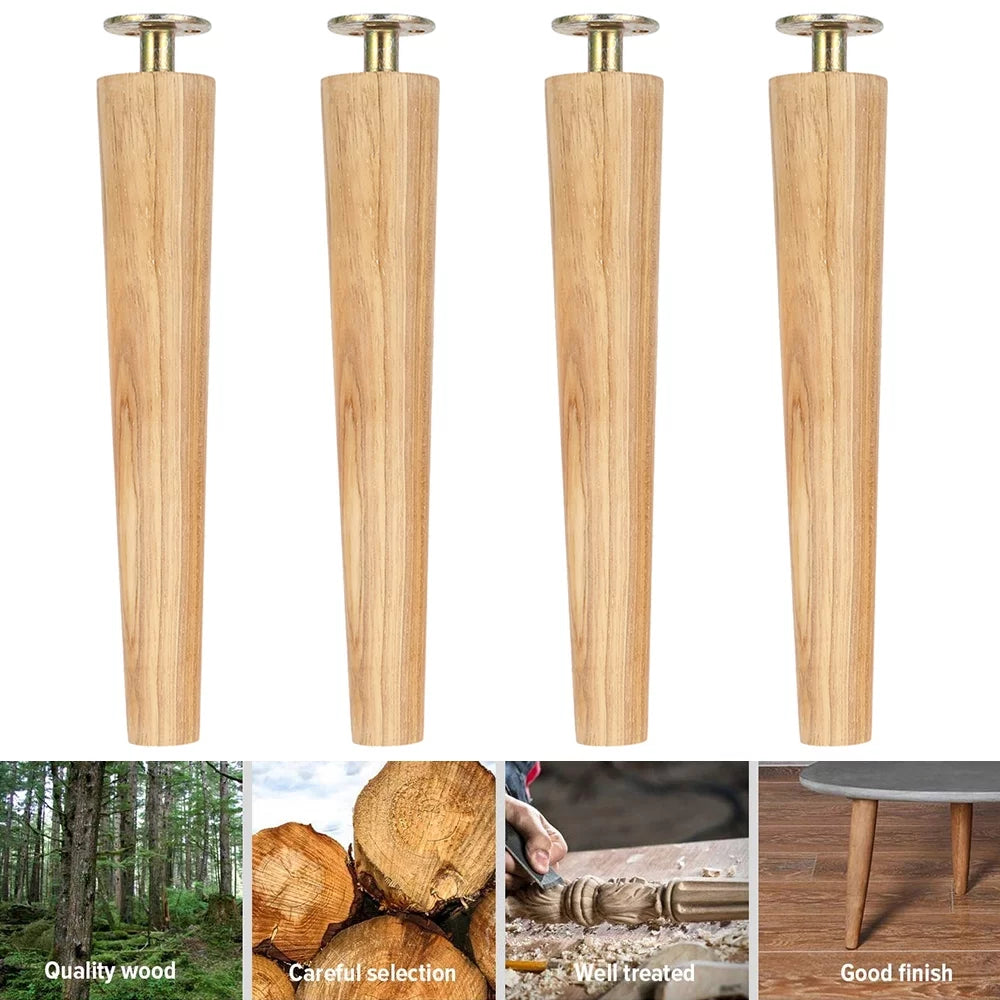 4/6/8 Inch Solid Wood Furniture Legs U554081