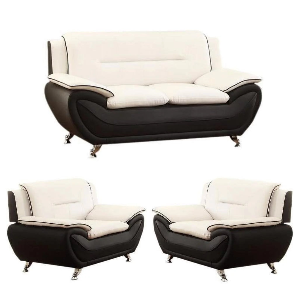 3 Piece Living Room Set with Loveseat and 2 Armchairs S5087