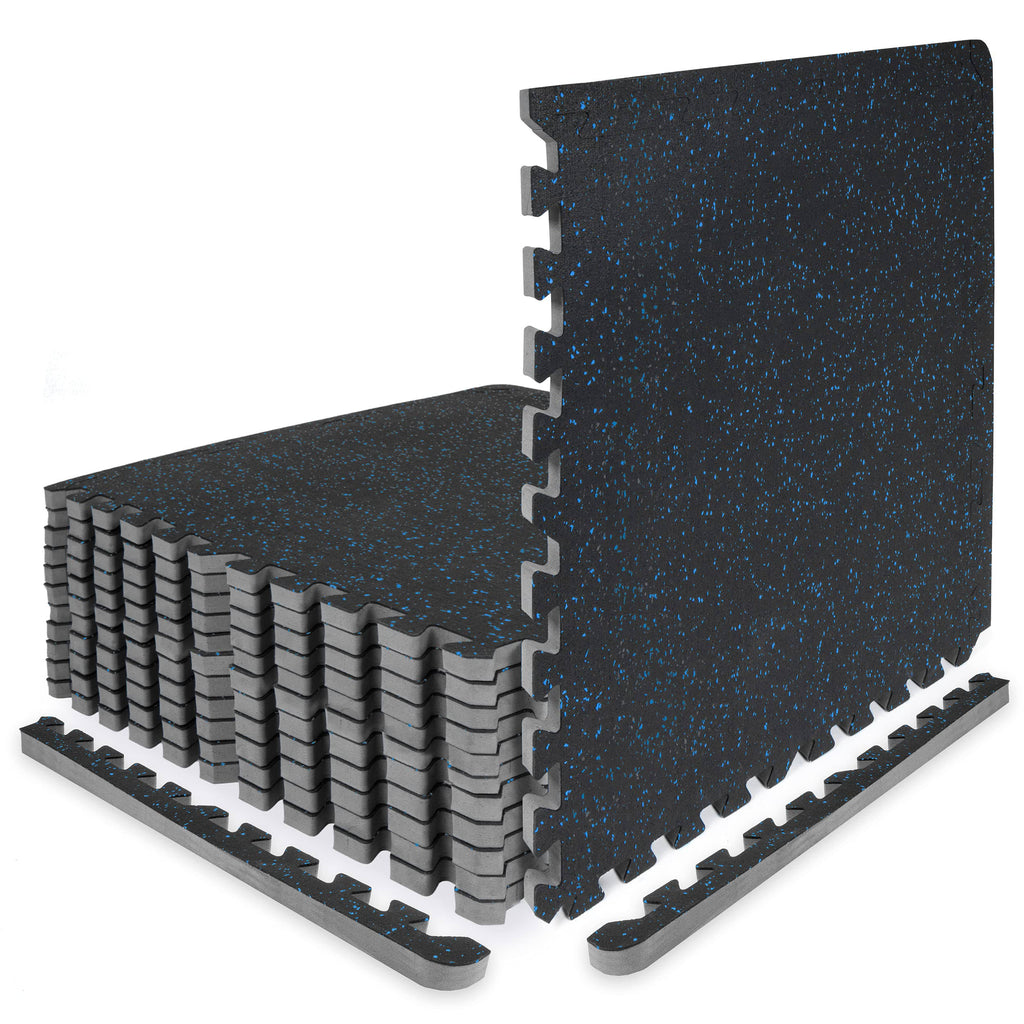 Blue Rubber Top Exercise Puzzle Mat 48sqft J520