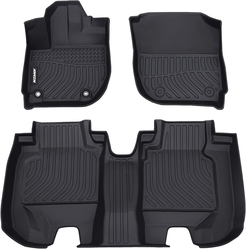 All Weather Floor Mats 2 Row Front & Rear TPE Car Floor Liner Black A630942