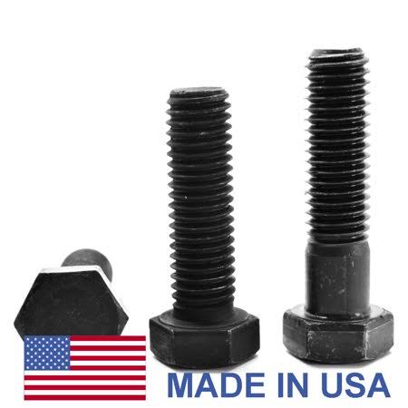 1 1/8 inch-7 x 5 inch Coarse Thread Grade 8 Hex Cap Screw Black Oxide Pk 5 L9039