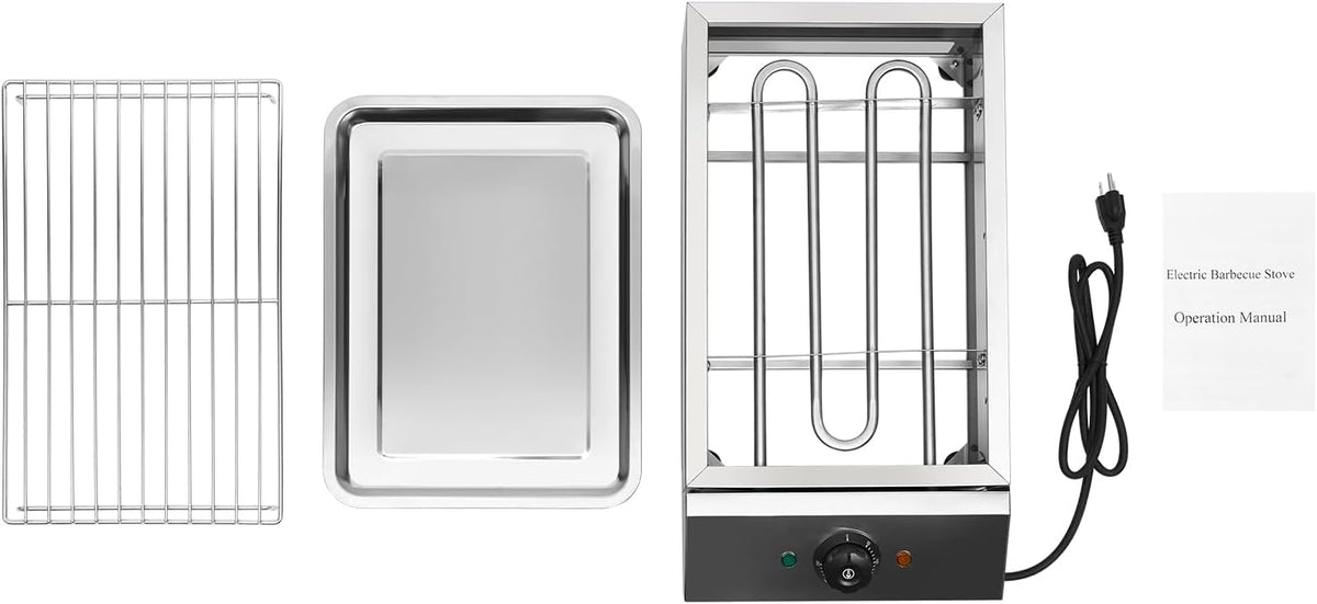 Electric Grill with Adjustable Temperature Control 572°F, 110V 1800W, Nonstick Cooking Surface N62841