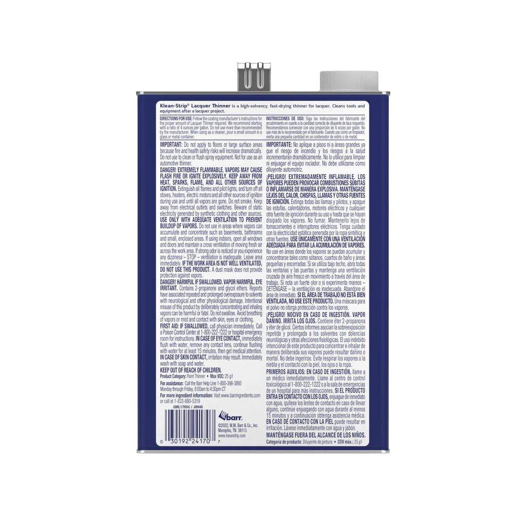 Lacquer Thinner 1 Gallon O5609