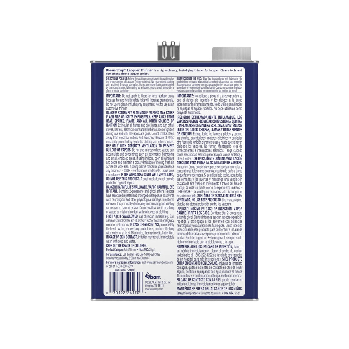 Lacquer Thinner 1 Gallon O5609