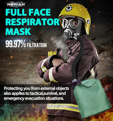 Full Face Gas Mask Respirator with 40mm Activated Carbon Filter X5624