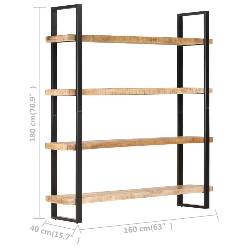 4-Tier Rough Mango Wood Bookcase T466314