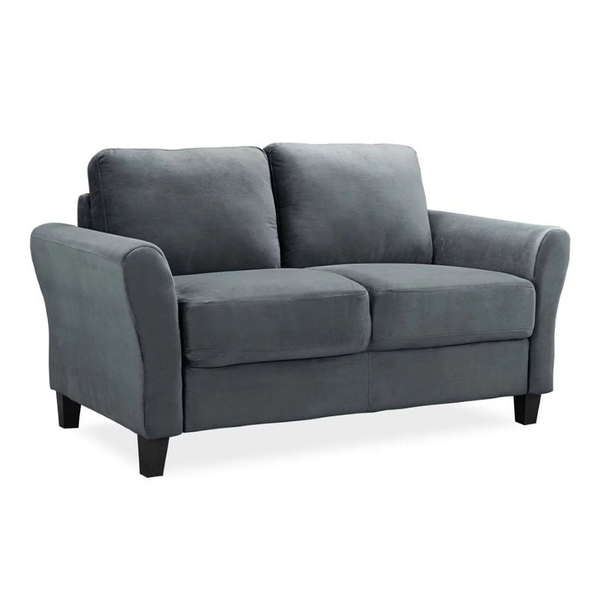 Dark Gray Upholstery Loveseat and Sofa R71988