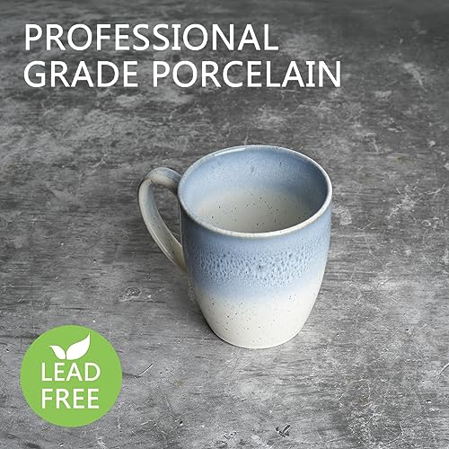 Ceramic Coffee Mug Set of 4, 17 Oz, Green I47197