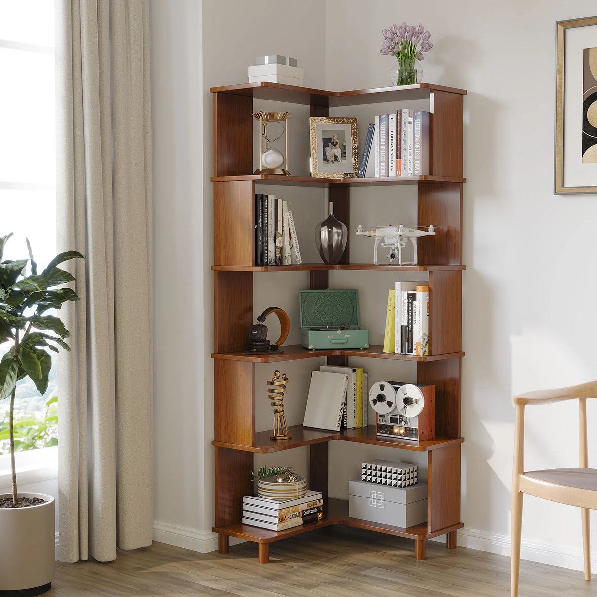 Brown Corner Bookshelf Z79241