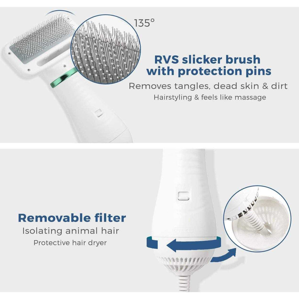Pet Hair Dryer with Slicker Brush Q225801