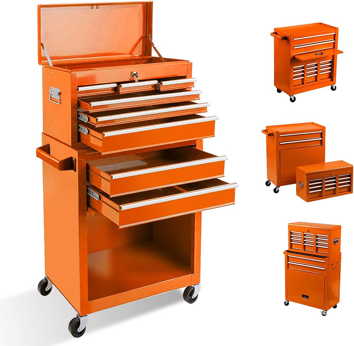 8 Drawer Rolling Tool Chest with Locks F9931