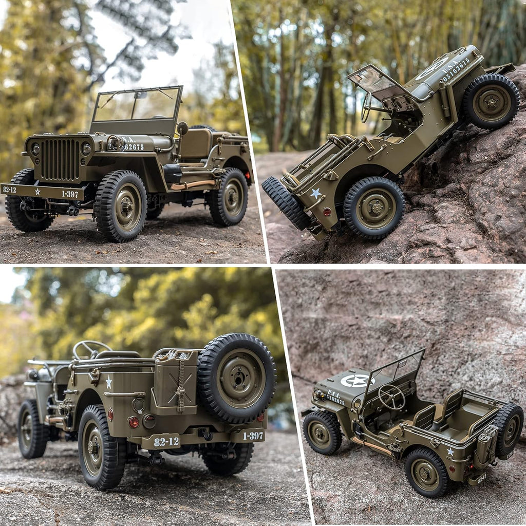 1/12 1941 MB Scaler RC Jeep 4x4 RTR RC Rock Crawler Military O343665