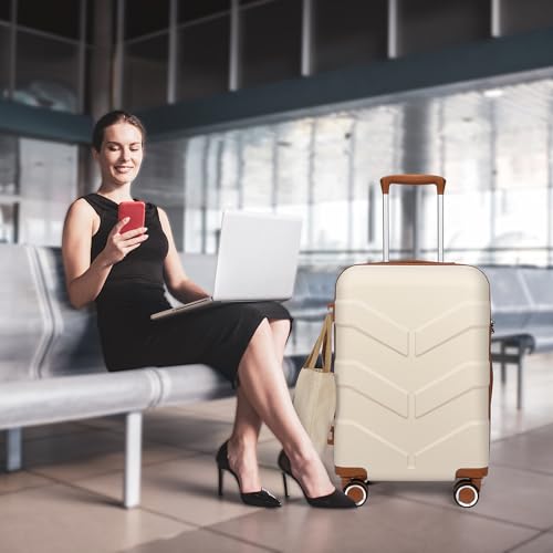 Red 20-inch Hardside Carry On Luggage with Spinner Wheels Q314