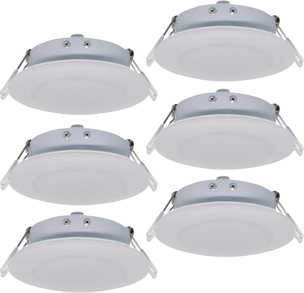 4.5Inch LED RV Puck Light Full Aluminum Recessed Mount Down Light 12V Pack of 6 O533
