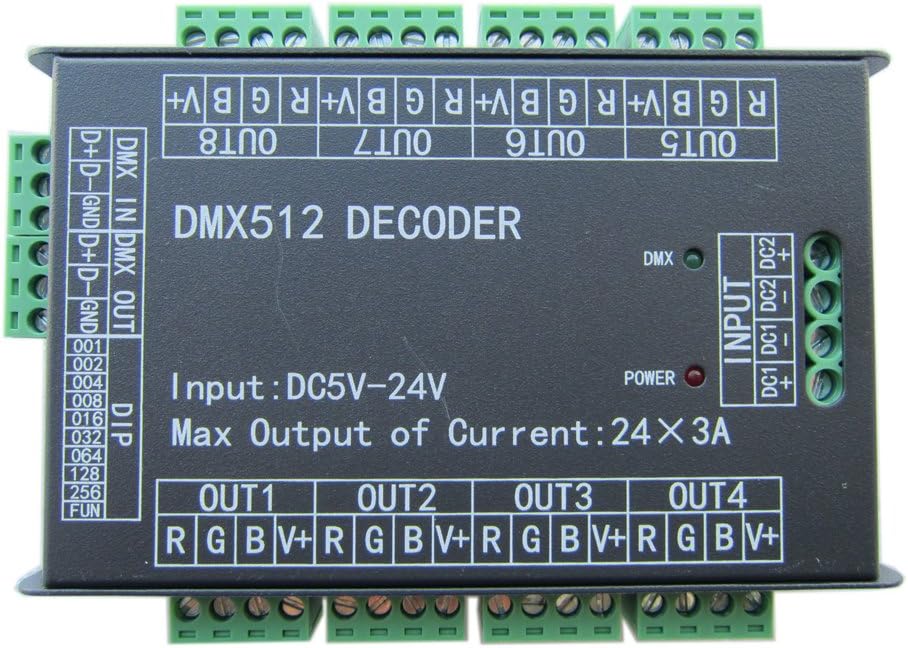 24 Channel RGB DMX512 Controller Led Decoder Dimmer G69738