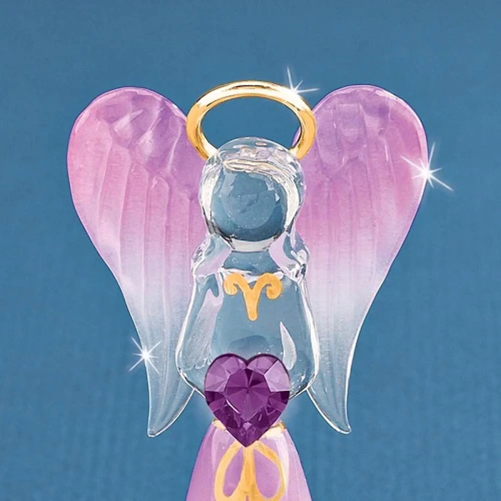 Lavender Angel Glass Figurine R67112