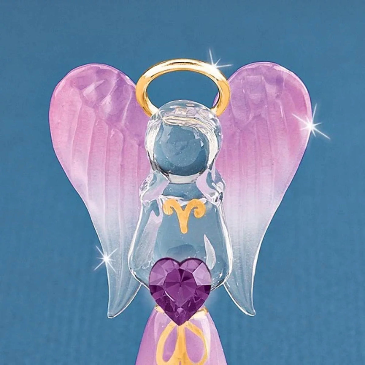 Lavender Angel Glass Figurine R67112