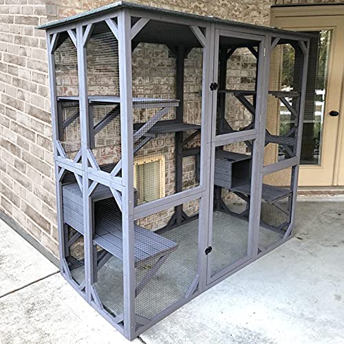 70" Large Cat Enclosure with Tarp Roof C46112