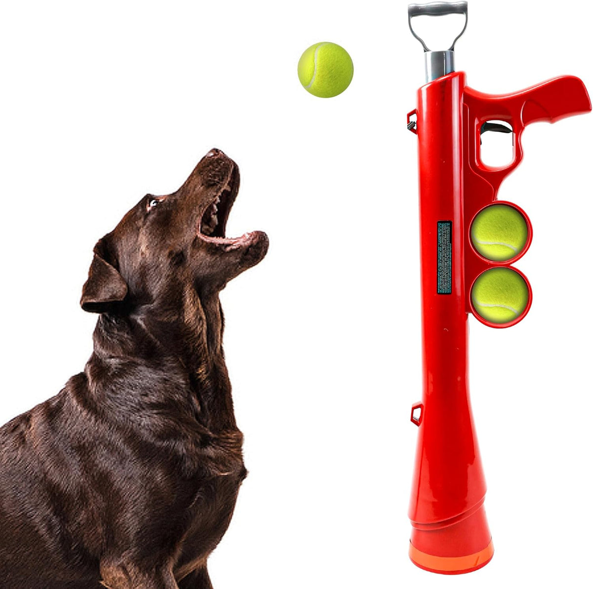 Tennis Ball Launcher Dog Toy with 2 Tennis Balls & Removable Shoulder Strap T21828