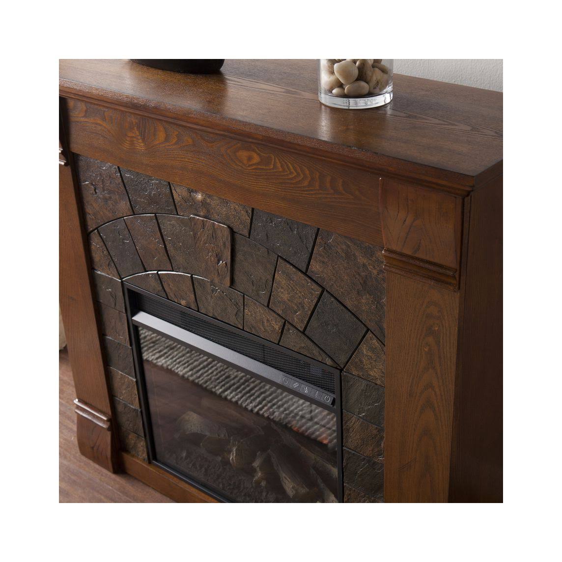 Salem Antique Oak Electric Fireplace M44407