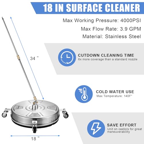18" Pressure Washer Surface Cleaner P487