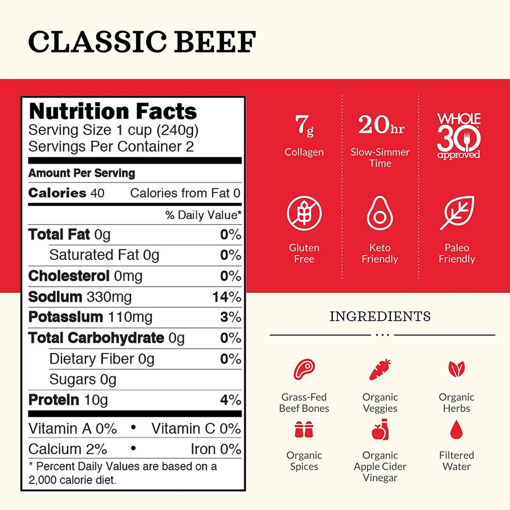 Bone Broth Beef 16.2 fl oz Pack of 2 Q4651