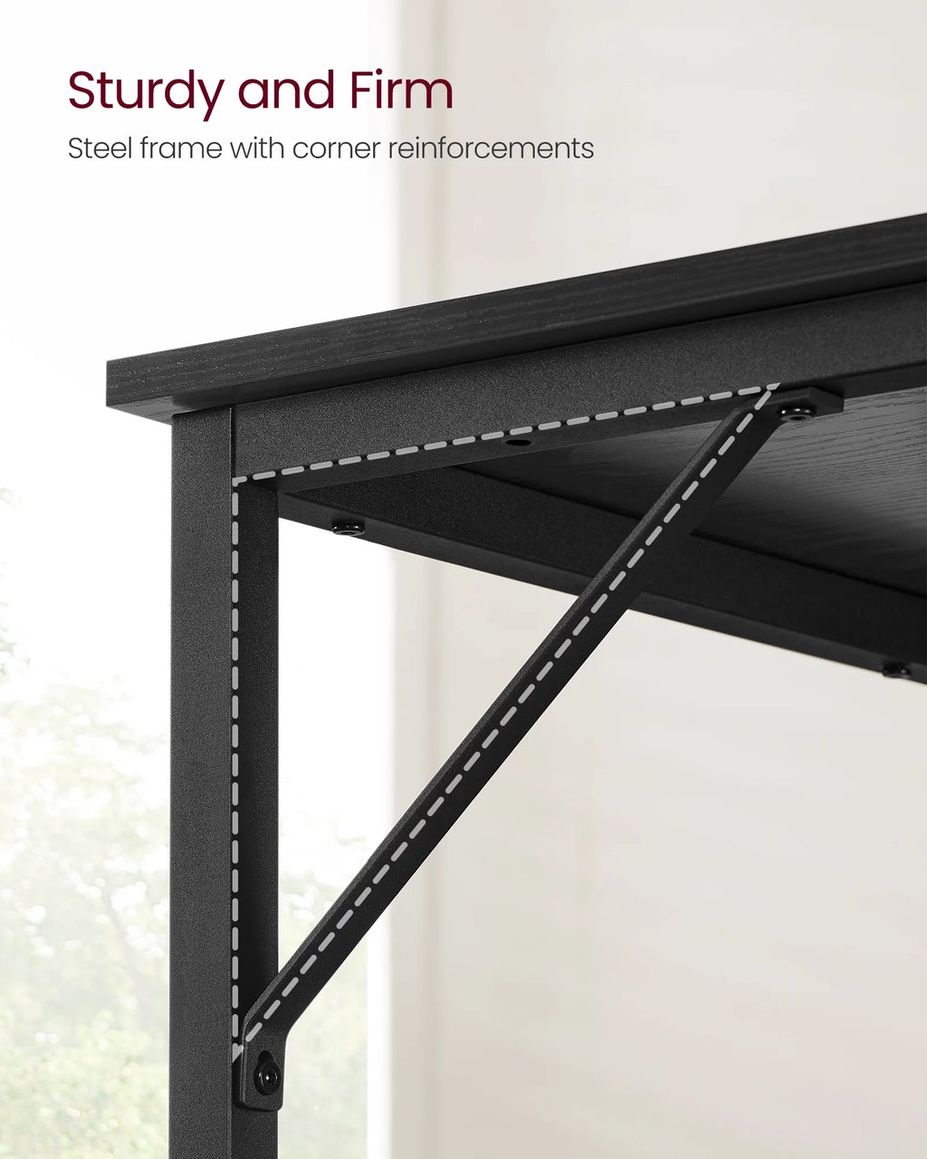 Rustic Brown Black Computer Desk P942231
