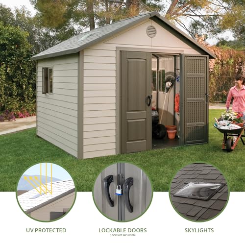 11 by 11 Feet Outdoor Storage Shed with Windows P99671