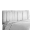 White Velvet Channel Seam Headboard P253