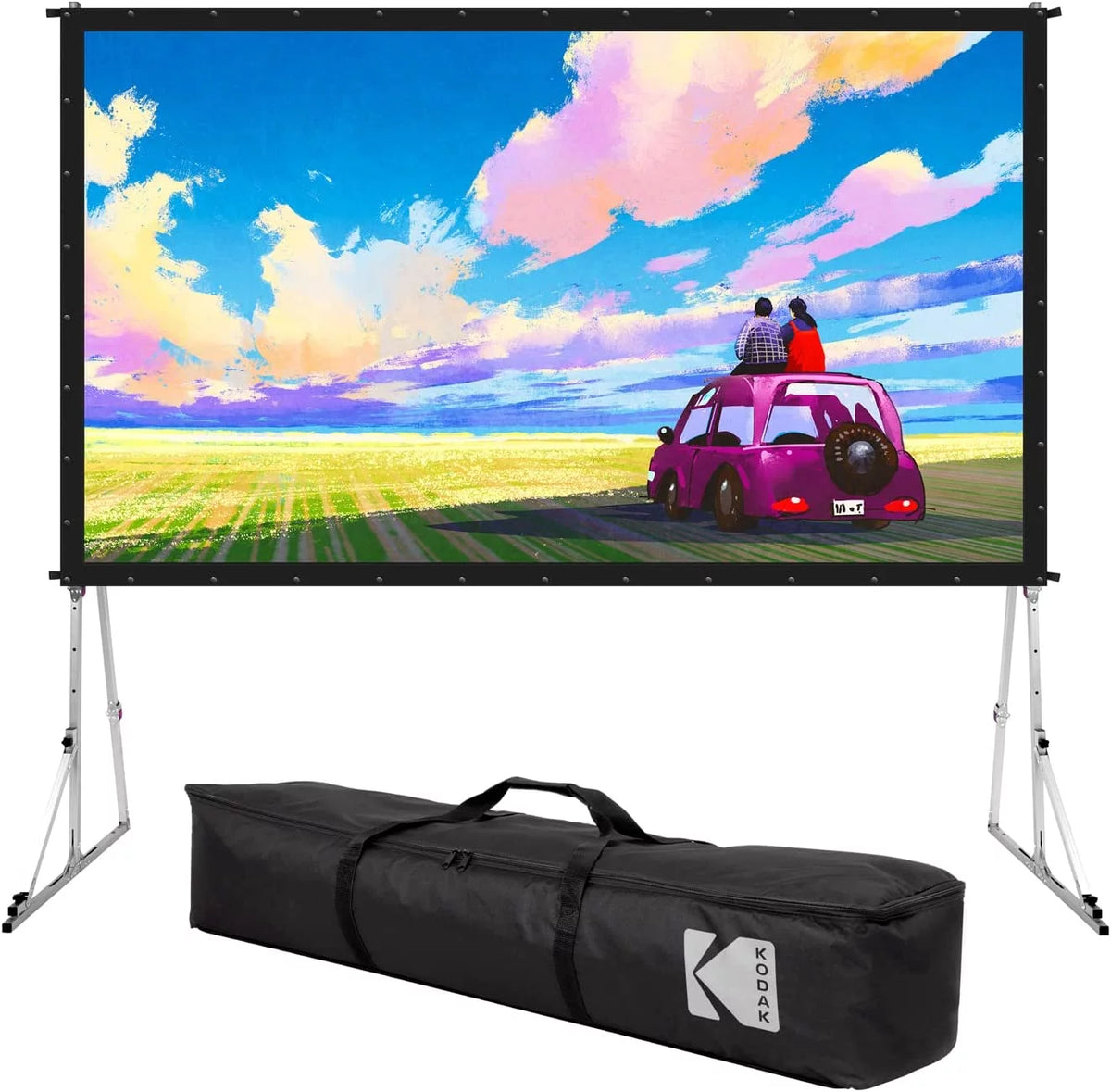 Portable Projector Screen with Stand and Carry Case O416