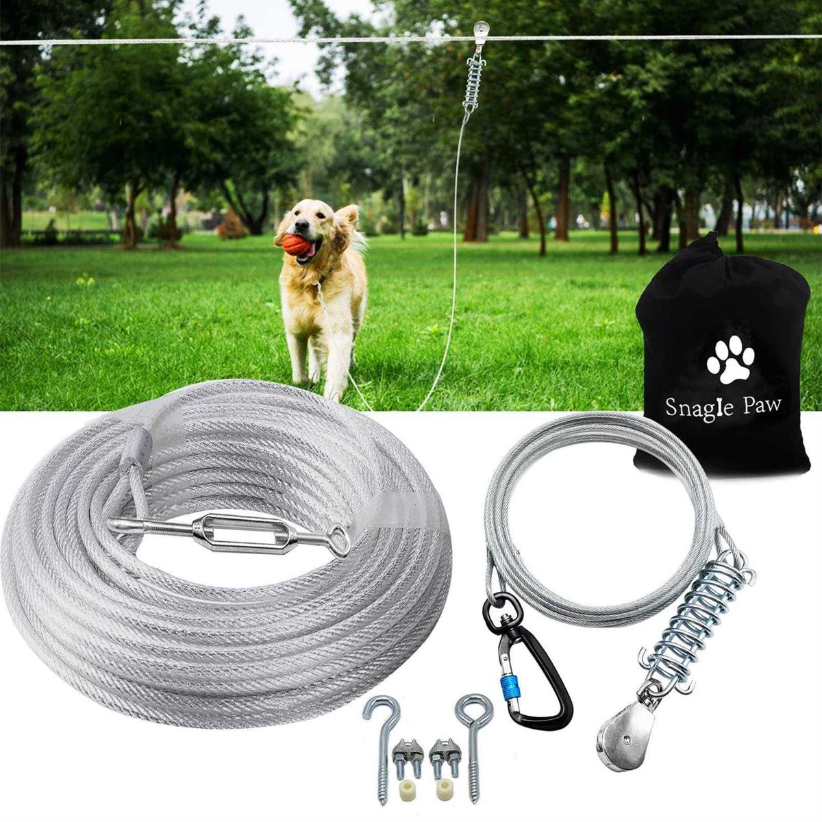 Dog Tie Out Runner with 10ft Pulley N622