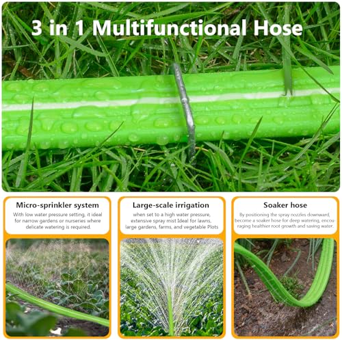 100 FT Heavy Duty Sprinkler Soaker Hose with Stakes F941