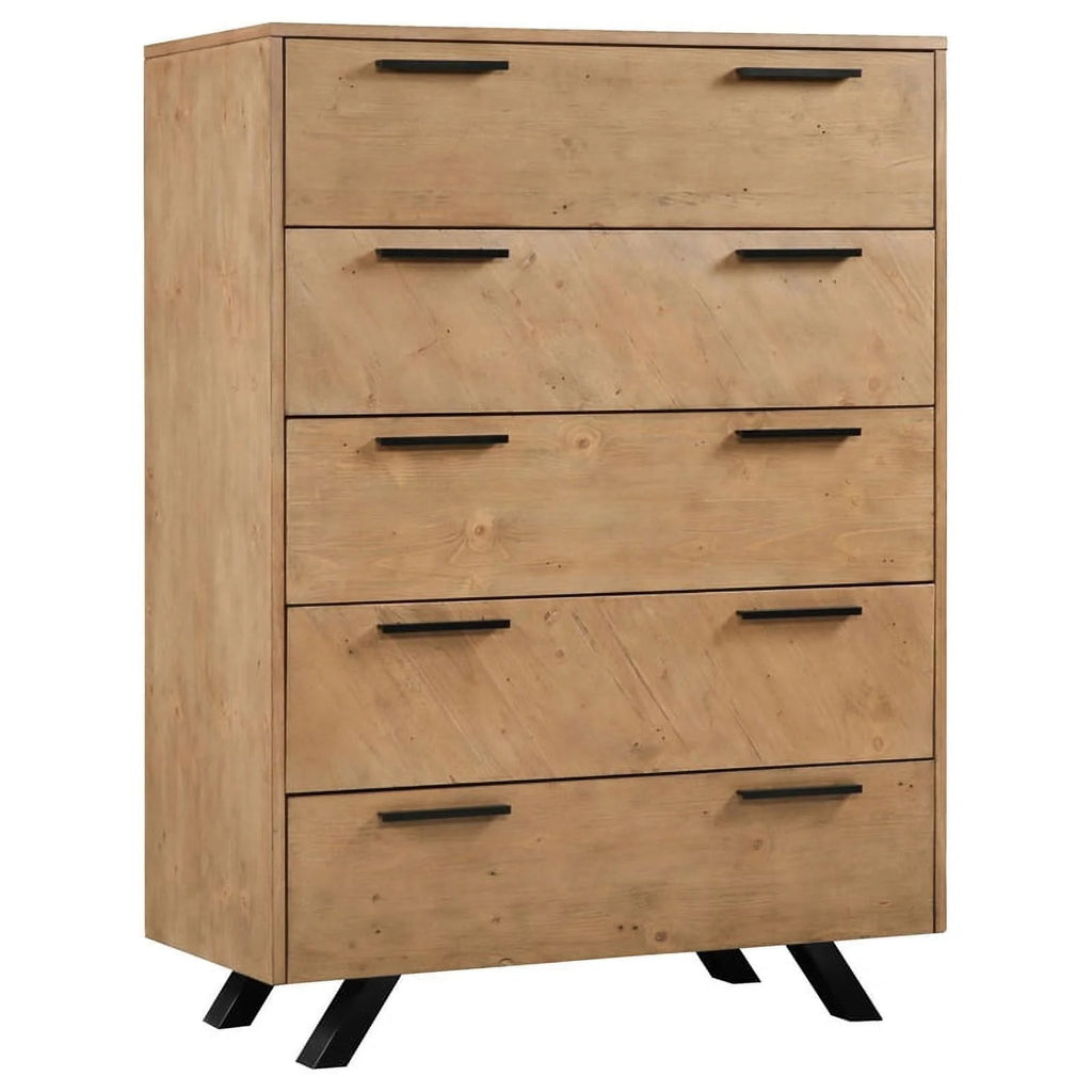 Light Honey Brown 5-drawer Rectangular Chest A888916