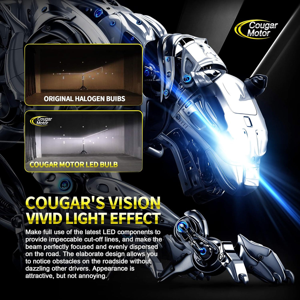 H11 LED Bulb 6500K Cool White Conversion Kit Halogen Replacement Pack of 2 E30871