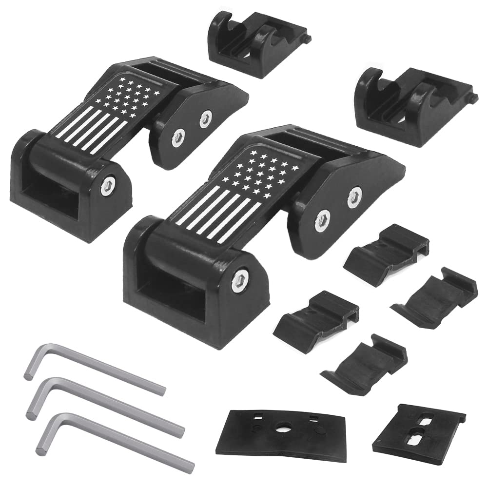 Aluminum Hood Latches Catch with U.S. Flag Style, Adjustable Kit, 1 Pair P7530
