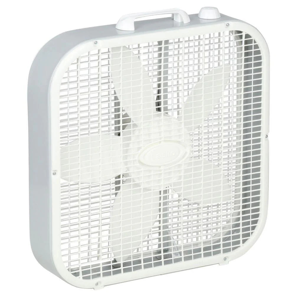 20 in. 3 Speed White Box Fan with Carry Handle K16303