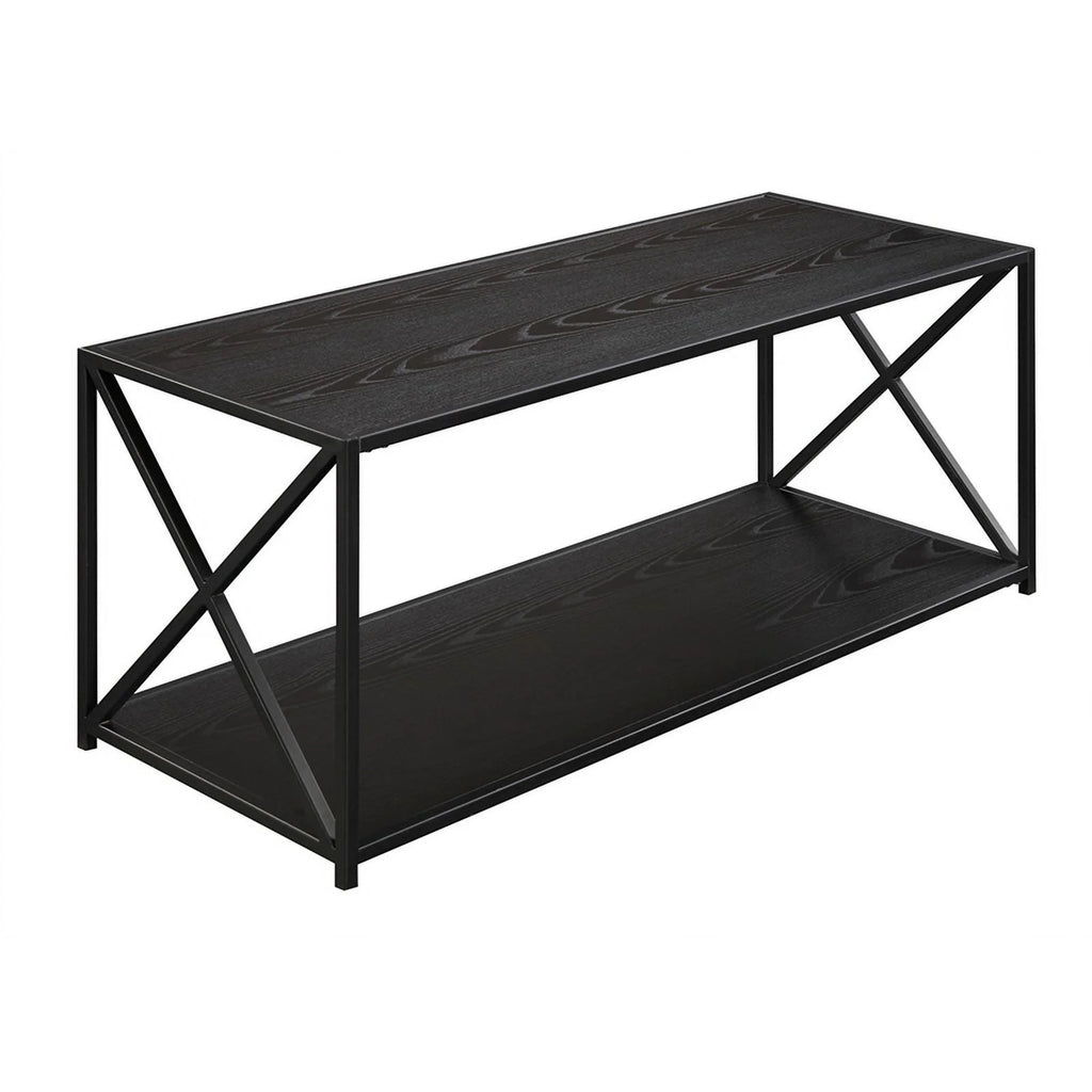 Black Wood and Metal Coffee Table U63034