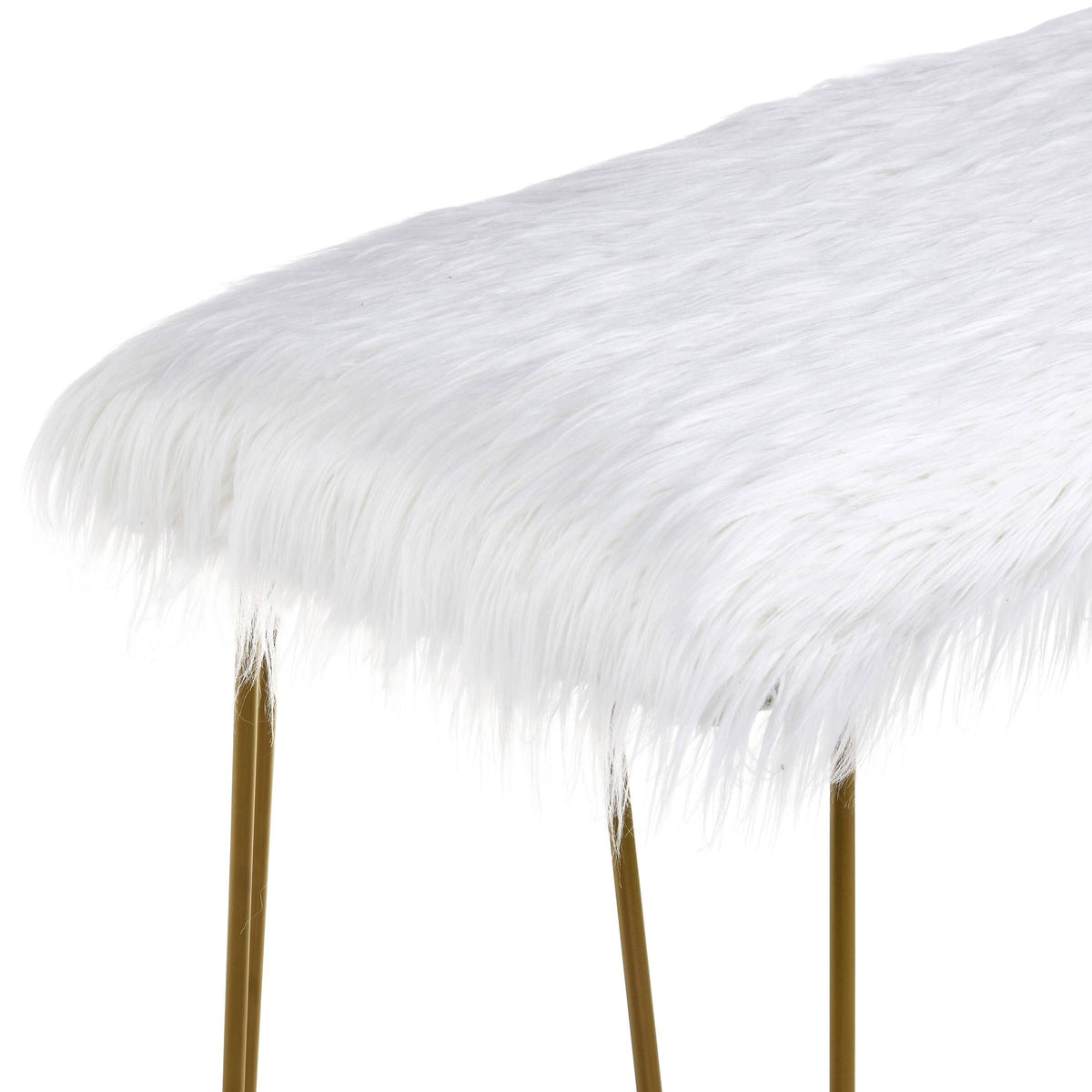 Silver / White Long Bench D715776