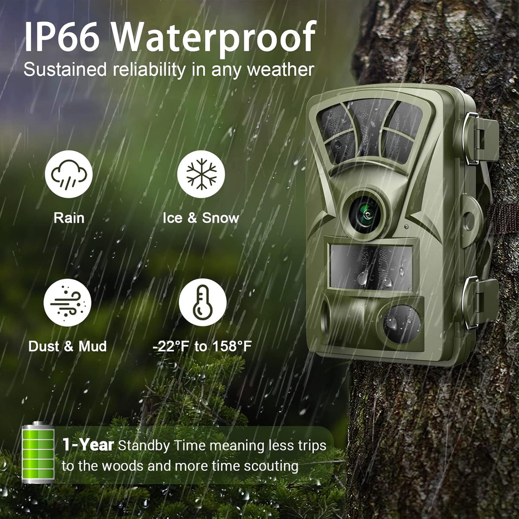 Trail Camera 21MP 1080P 65ft Night Vision IP66 Waterproof H8230