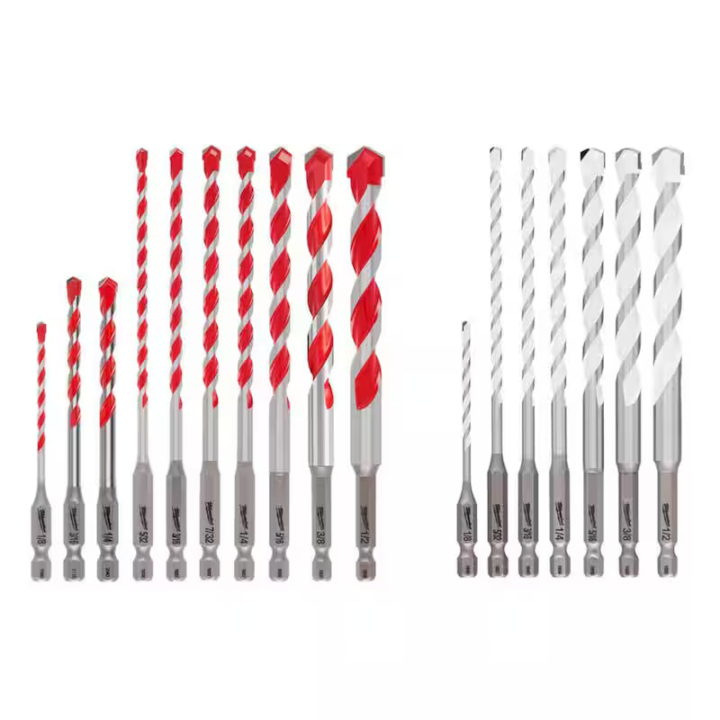 Carbide Hammer Drill and Multi-Material Bit Set 17-Piece C352655
