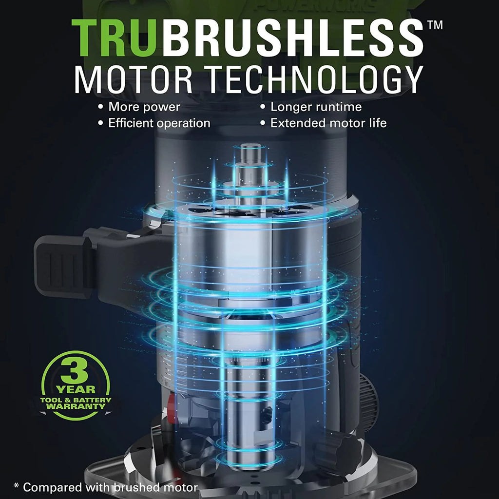 24V Brushless Compact Router with 2Ah Battery and Charger W482376