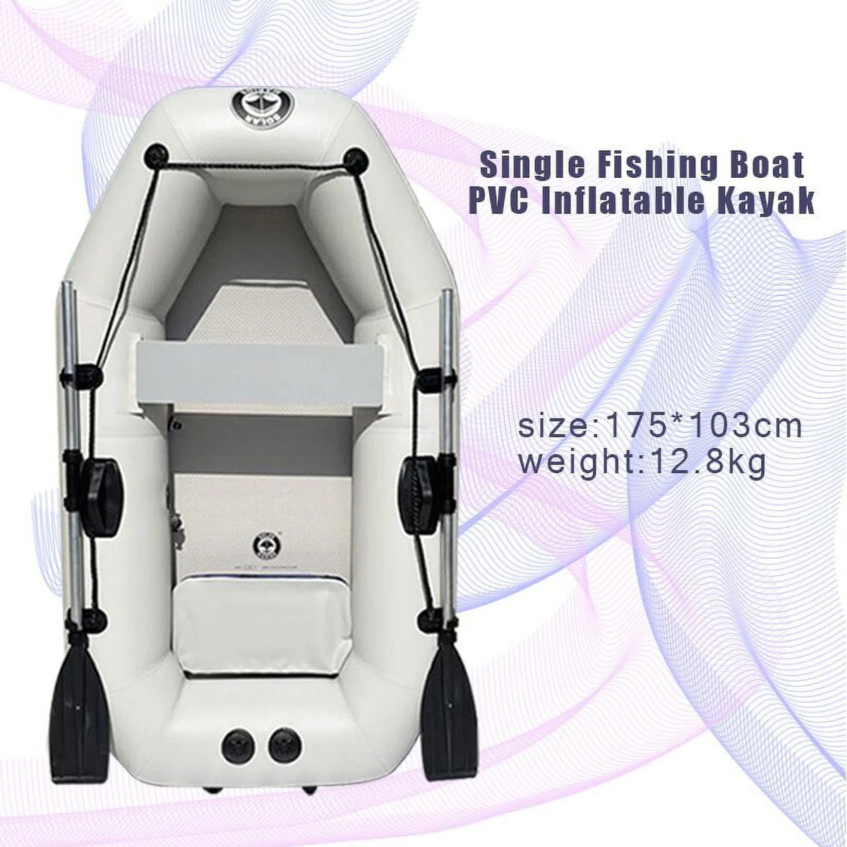 1 Person Inflatable Rowing Boat Kayak Canoe Raft Dinghy P3306